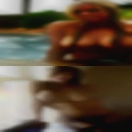 Nude woman black bull