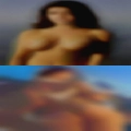 Naked woman sucking things