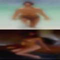 Naked woman with full figure