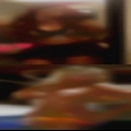 Couples looking threesome kiss