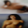 Naked woman working outdoors