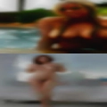 Fat woman walking